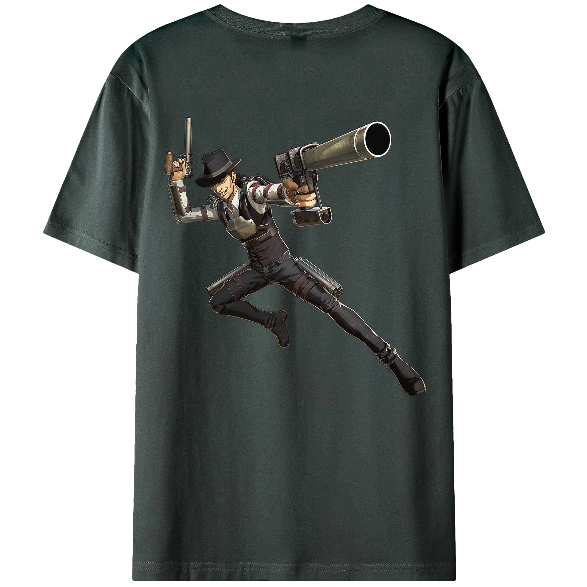 （画像用） 進撃の巨人 Attack on Titan 綿100％ メンズ半袖Tシャツ（バックプリント） 通気性